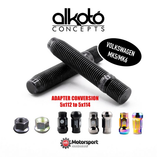 5x112 to 5x114 Adapter Stud Conversion Kit (VW - MK5/MK6)
